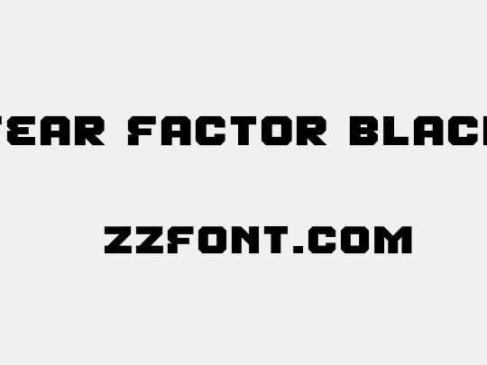 Fear Factor Black