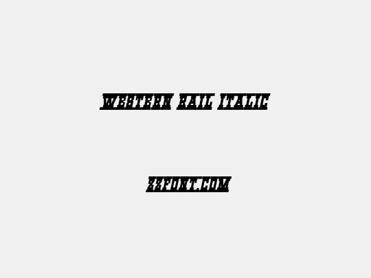 Western Rail Italic