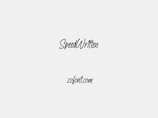SpeedWritten