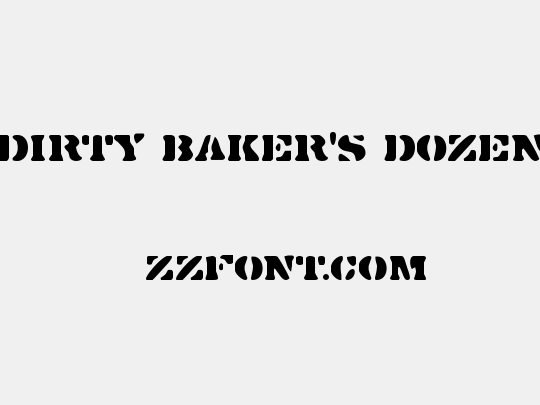 Dirty Baker's Dozen