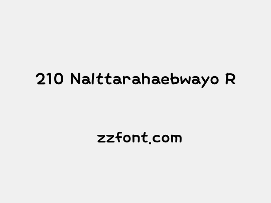 210 Nalttarahaebwayo R