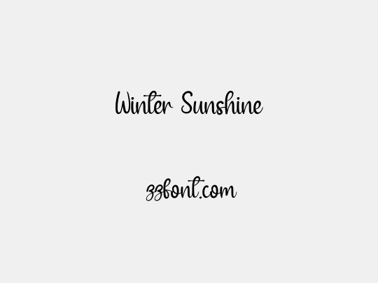 Winter Sunshine