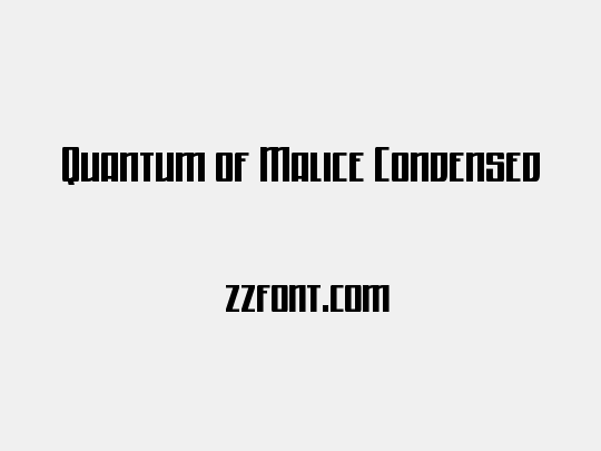 Quantum of Malice Condensed