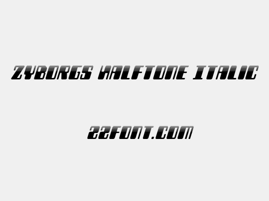 Zyborgs Halftone Italic