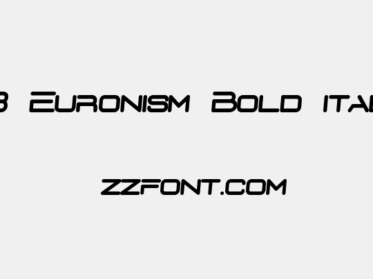 D3 Euronism Bold italic