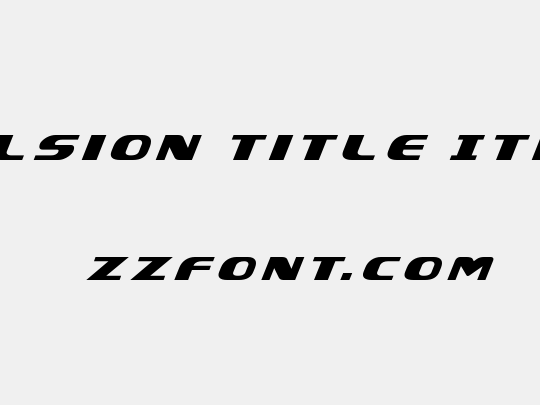 Xcelsion Title Italic