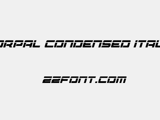 Vorpal Condensed Italic
