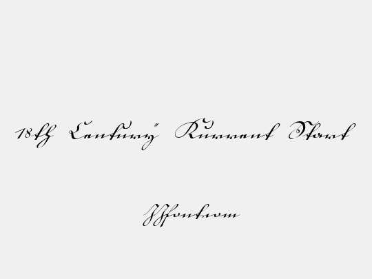 18th Century Kurrent Start