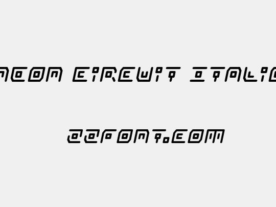 Neon Circuit Italic
