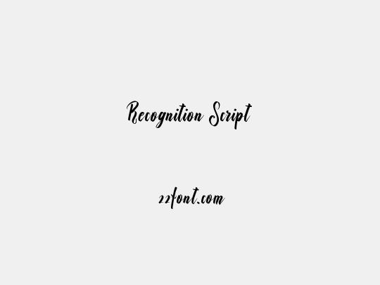 Recognition Script