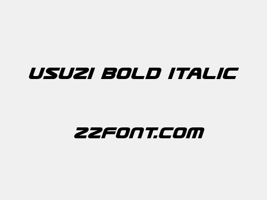 Usuzi Bold Italic