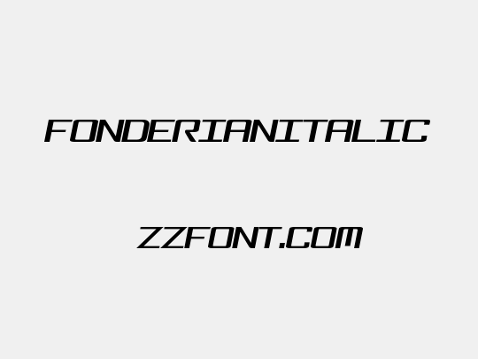 FonderianItalic