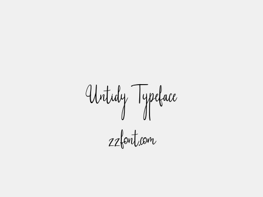 Untidy Typeface