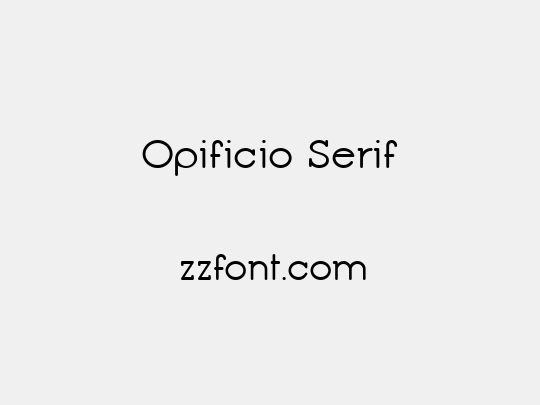 Opificio Serif