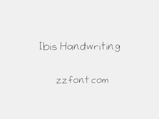 Ibis Handwriting