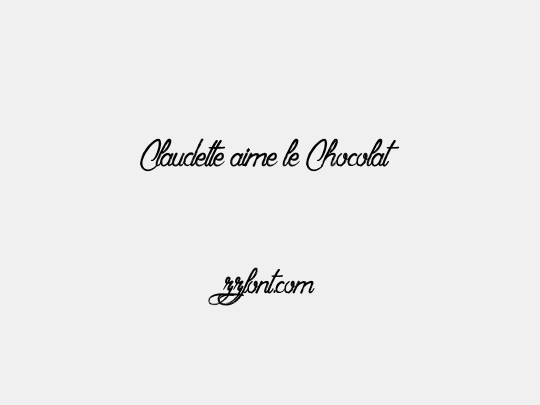 Claudette aime le Chocolat