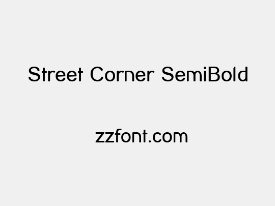 Street Corner SemiBold