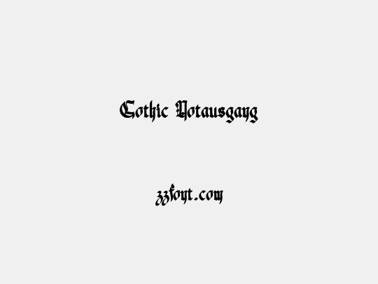 Gothic Notausgang