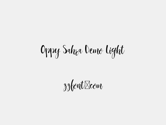 Oppy Sahra Demo Light