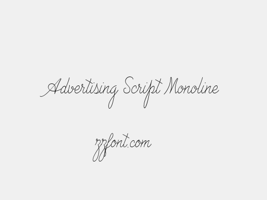 Advertising Script Monoline
