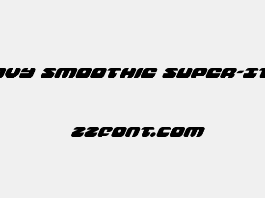 Groovy Smoothie Super-Italic