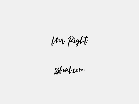 Mr Right