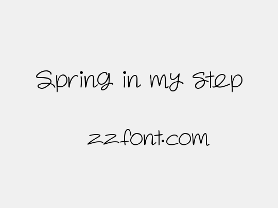 Spring in my step
