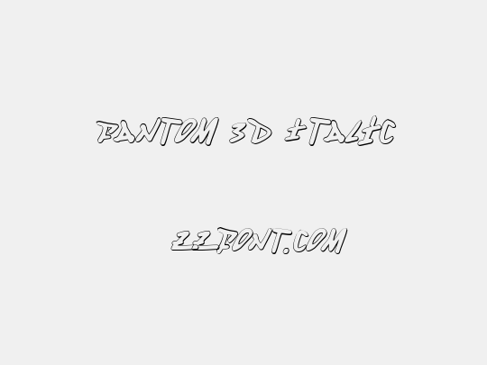 Fantom 3D Italic