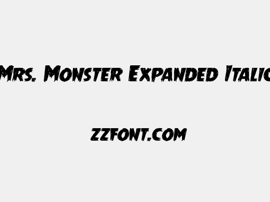 Mrs. Monster Expanded Italic