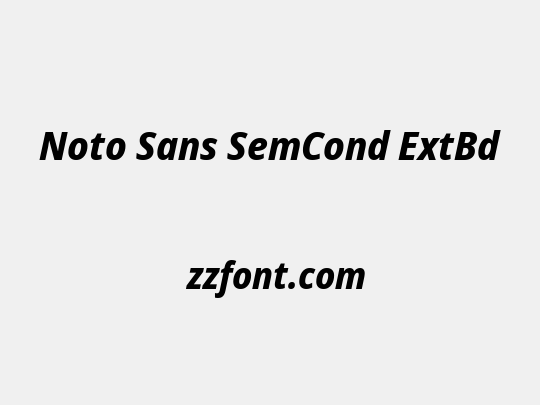 Noto Sans SemCond ExtBd