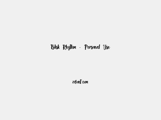 Blisk Rhythm - Personal Use