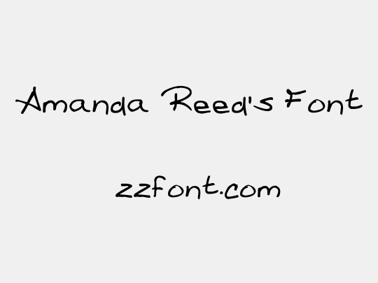 Amanda Reed's Font