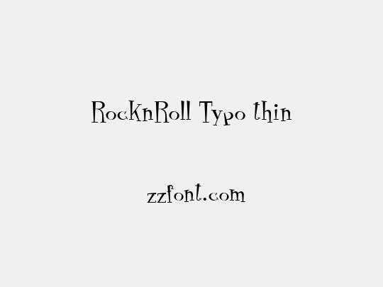RocknRoll Typo thin