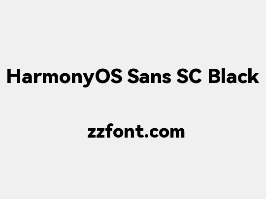 HarmonyOS Sans SC Black