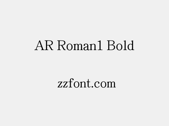 AR Roman1 Bold