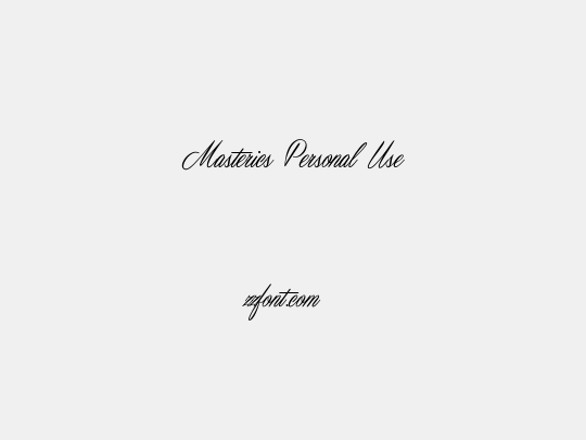 Masterics Personal Use