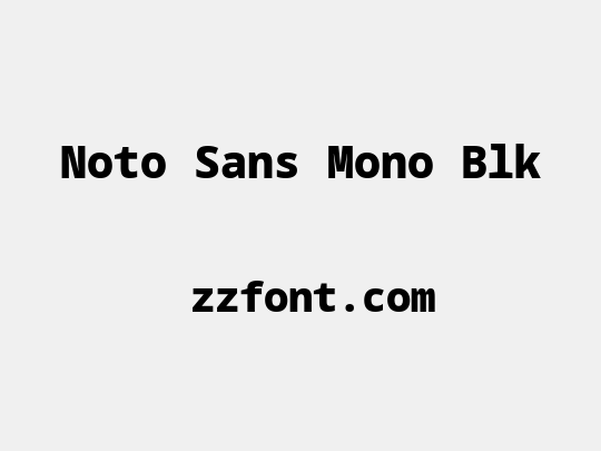 Noto Sans Mono Blk