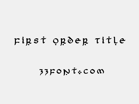 First Order Title