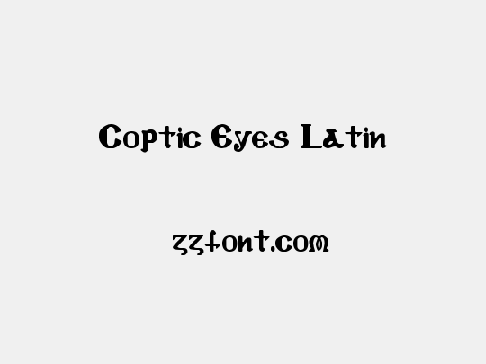 Coptic Eyes Latin