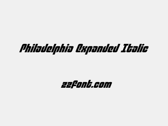 Philadelphia Expanded Italic