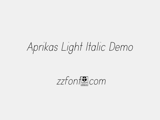 Aprikas Light Italic Demo