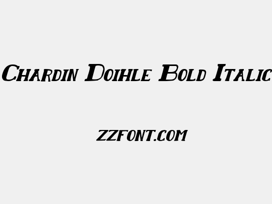 Chardin Doihle Bold Italic